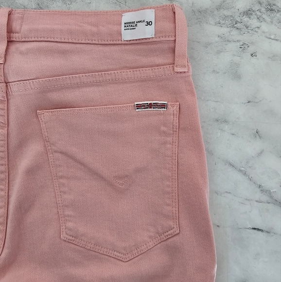 Hudson Jeans Mid Rise Ankle Natalie Supet Skinny Pink Jeans 30 NWT - Picture 7 of 10